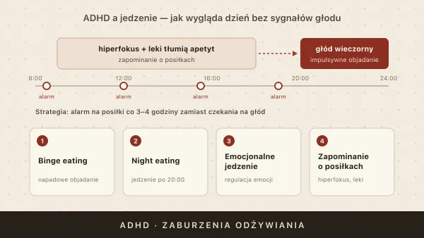 ADHD a zaburzenia odżywiania — binge eating, emocjonalne jedzenie i zapominanie o posiłkach