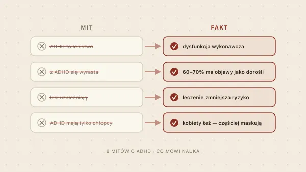 Mity o ADHD — 8 fałszywych przekonań obalonych faktami