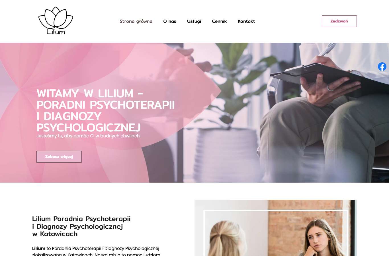 Zrzut strony głównej liliumporadnia.pl z 25 września 2026