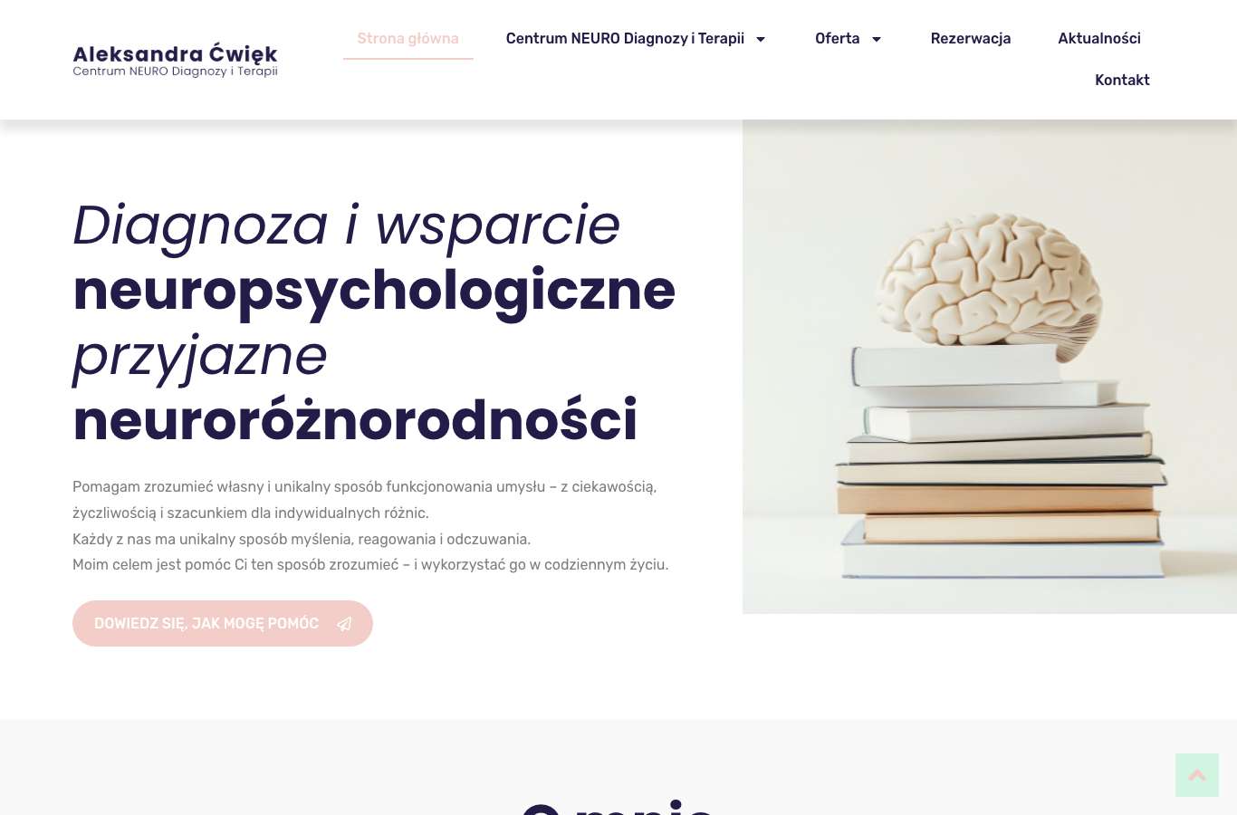 Zrzut strony głównej aleksandra-cwiek.pl z 25 września 2026