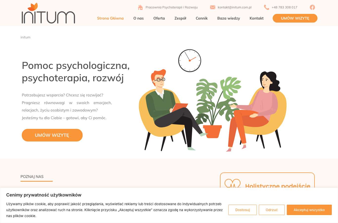 Zrzut strony głównej initum.com.pl z 25 września 2026